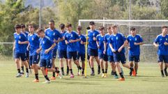 El juvenil A del Real Oviedo durante la pretemporada