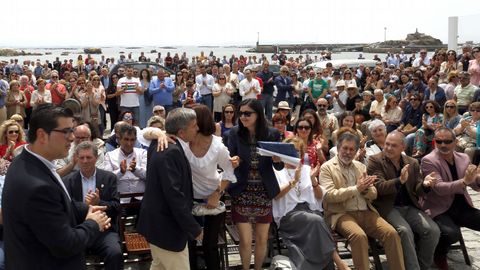 ACTO DEL HOMENAJE A PLACIDO BETANZOS EN EL QUE BAUTIZO´CON SU NOMBRE EL PASEO MARITIMO DE PALMEIRA