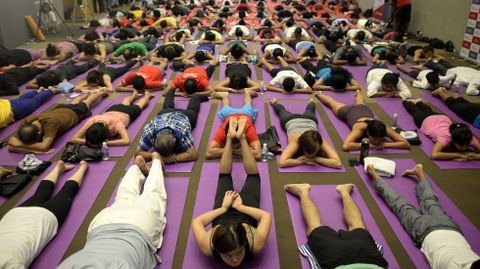 Da Internacional del Yoga en Manila.