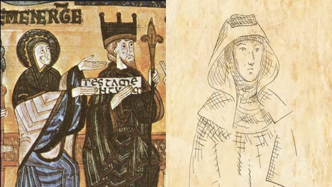 Ximena Garcés es la primera cuyo nombre quedó documentado (izquierda). Representación de Margery Kempe en el documental «Peregrinas» (derecha).