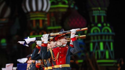 La plaza Roja de Moscú, el pasado sabado durante un desfile con motivo de un festival de música militar.