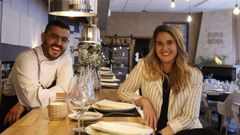 Summa Breogn Castro Nez y Amanda Roux, en el restaurante que abrirn el prximo sbado en Mera