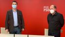 Gonzalo Caballero y Xoaquín Fernández Leiceaga comparecieron tras terminar el comité federal del PSOE, celebrado semipresencialmente