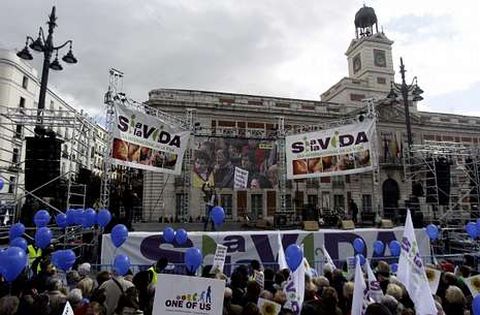 Concentracin antiabortista ante la Puerta del Sol de Madrid, el pasado da 6.
