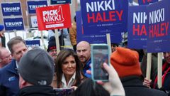 Nikki Haley, en campaa en Nuevo Hampshire.