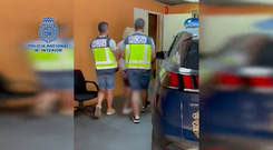 Momento de la detencin del prfugo en Alicante