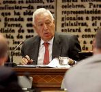 Margallo, ayer en su comparecencia en el Senado. 