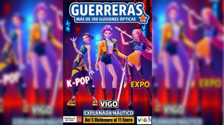 Una exposición del fenómeno de las Guerreras K-Pop extenderá las Navidades de Vigo hasta el Náutico