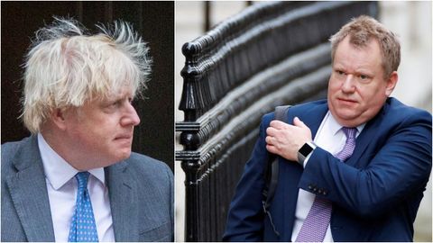 Boris Johnson y David Frost.  
