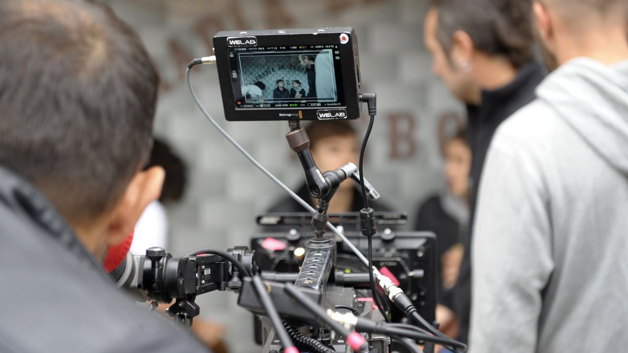 En la imagen, de archivo, un rodaje desarrollado en la comarca de Ferrolterra.