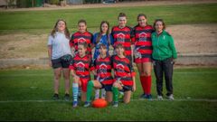 Jugadoras de la escuela de rugby Astérix de Viveiro