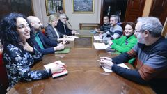 Reunión del equipo de gobierno del Concello de Lugo para hacer balance de lo que va de mandato