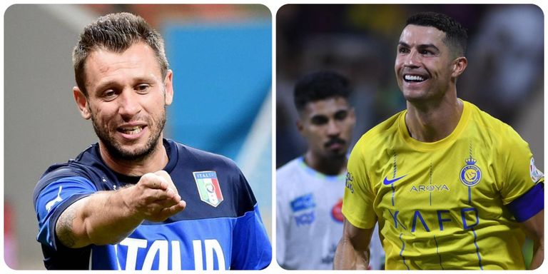 Antonio Cassano y Cristiano Ronaldo, delantero del Al-Nassr