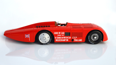 La réplica del sunbeam 1000 hp creado por la empresa asturiana Slot Classic