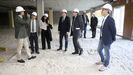 El conselleiro Romn Rodrguez; el rector de la USC, Antonio Lpez; el director del instituto, Carlos Alberto Salgado; visitaron las obras