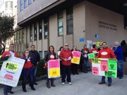 Protesta ante los juzgados de afectados de la plataforma contra los abusos bancarios