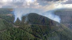El incendio de Frontn afect al monte comunal de esta parroquia de Pantn