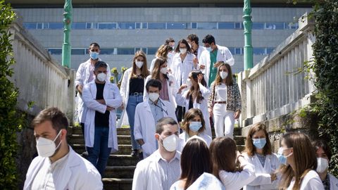Acto despedida médicos mir en el hospital de Oza de A Coruña