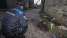 En la iglesia de Santa Susana, donde se produjo el apualamiento, qued un gran charco de sangre como evidencia de la gravedad de la herida