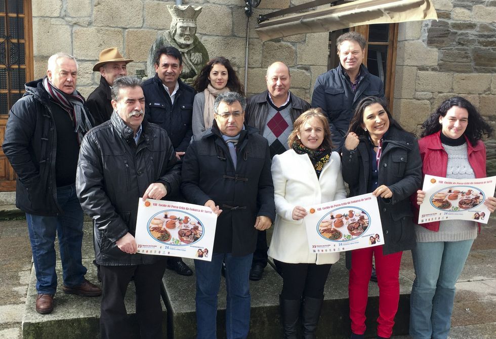 Los concellos de la comarca de Sarria y varias empresas colaboran con el cocido de porco celta. 