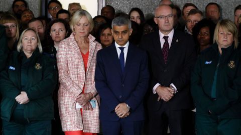Minuto de silencio por las vctimas del atentado de Londres.