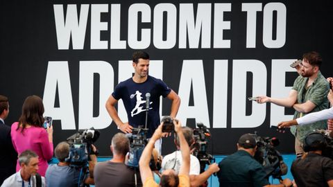 Novak Djokovic llega a Australia.