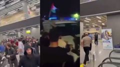 Disturbios en el aeropuerto de la capital de Daguestn. Manifestantes propalestinos quisieron sacar a ciudadanos israeles de un vuelo