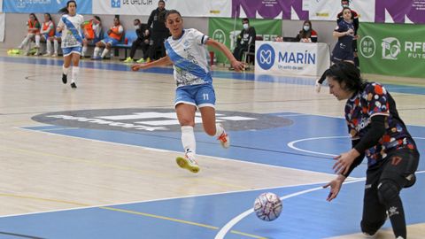 Imagen de archivo de un partido del Marín Futsal esta temporada