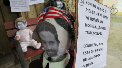 El lder de Podemos se sum a los compadres en la capilla monfortina de San Lzaro