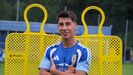 Dani Villahermosa, jugador del Real Oviedo, posa para La Voz de Asturias en El Requex�n