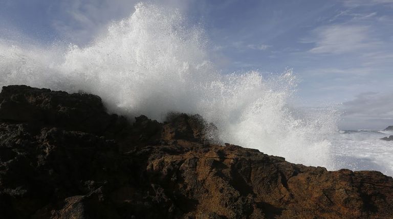 Fuerte oleaje en la costa gallega