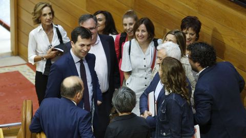 Gonzalo Caballero, a su llegada al Parlamento