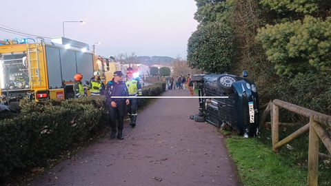 Accidente de trfico en La Morgal