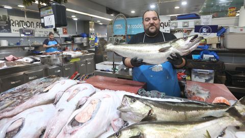 Vendedores del mercado de plaza de Lugo en A Coruña