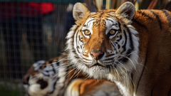 Un tigre en un zoo, en una imagen de archivo.