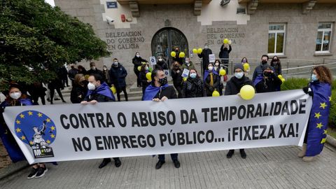 El colectivo ya se manifestó en enero ante la Delegación del Gobierno en Galicia