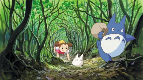 Un fotograma de Mi vecino Totoro, de Miyazaki