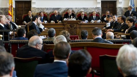 Cada ao ganan las oposiciones a jueces ms mujeres que hombres, pero los altos cargos de la judicatura siguen siendo masculinos. En la imagen, apertura del ao judicial 2018 en el Tribunal Superior de Xustiza de Galicia