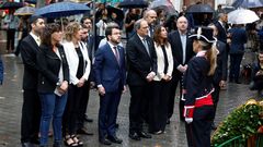  El presidente de la Generaliat, Quim Torra, encabeza la ofrenda floral del Gobierno cataln al monumento a Rafael de Casanova, dentro de los actos de la Diada de Catalua