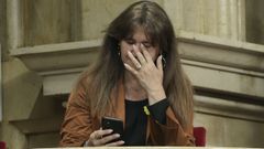 Laura Borràs, presidenta de Junts, en el Parlamento catalán