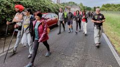 Los participantes en la caminata solidaria recorrieron un circuito de 12 kilmetros