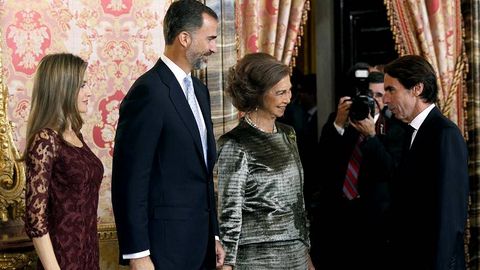 Aznar, en la recepcin celebrada en el Palacio Real