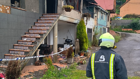 Estado en el que qued� la vivienda tras el incendio
