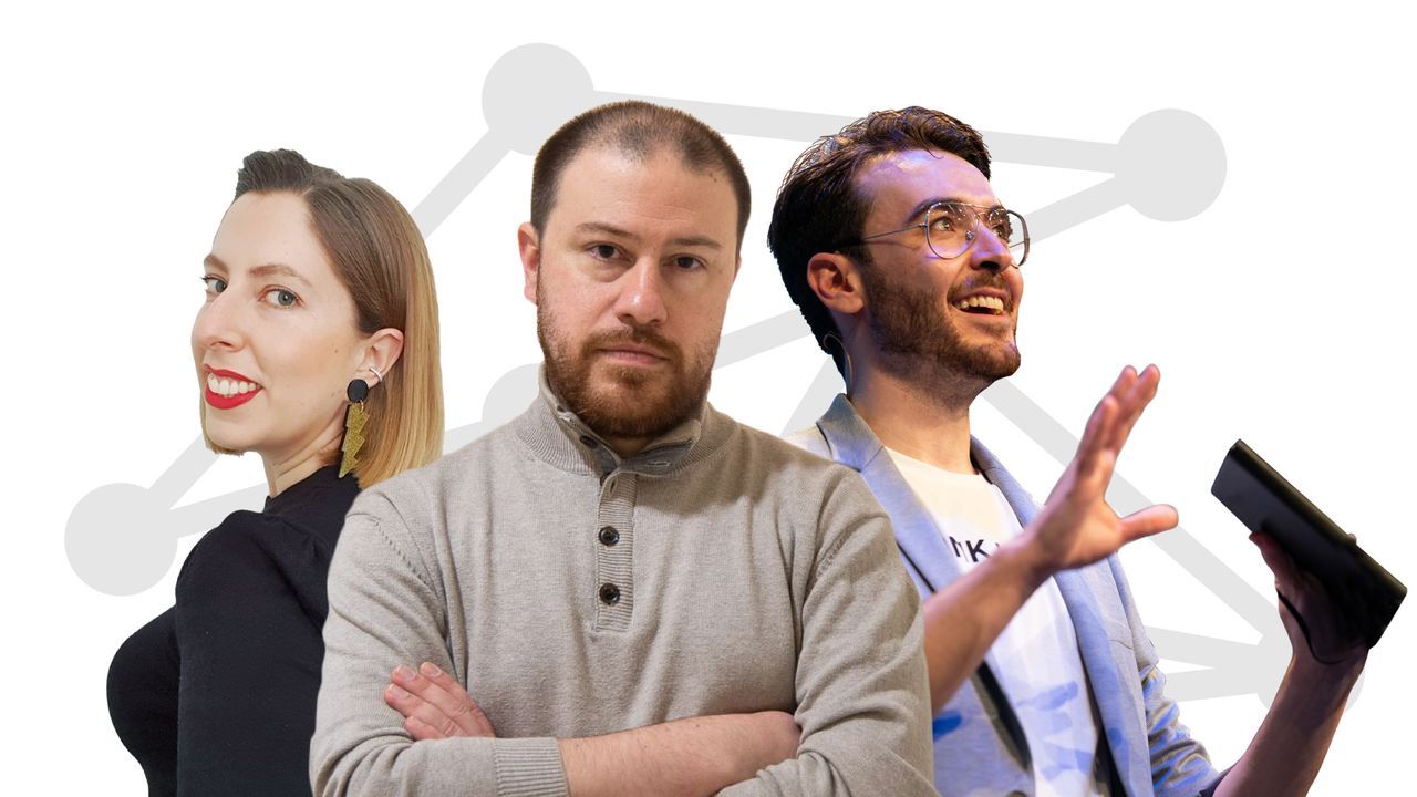 La monumental obra de Christo.Migu�lez, cantando durante una actuaci�n del ciclo �As novas voces galegas�