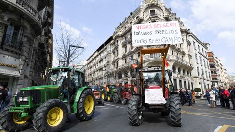 La cumbre de Bruselas se produce en plenas protestas del campo espaola (en la foto, en Granada)