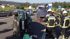 Accidente de tr�fico en la AP-9*+*+