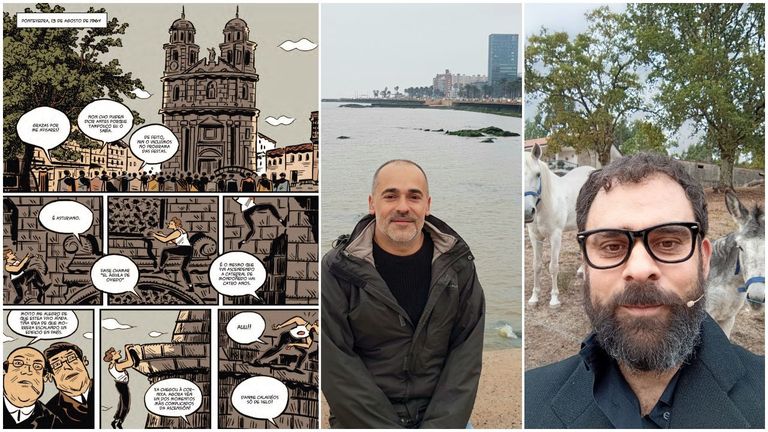 Iván Suárez e Inacio Vilariño selan nun cómic o rescate poético da figura dos escalatorres