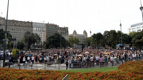 Homenaje a las victimas de los atentados yihadistas del 17A en Barcelona