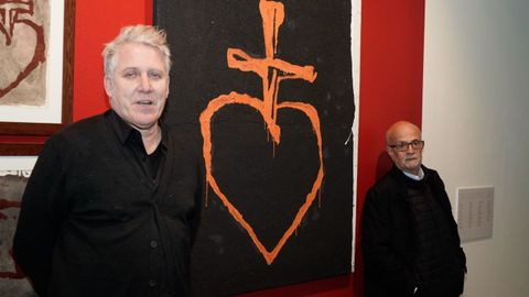 Carlos Pita y Pedro Vasco, comisarios de la exposición «Cabanas MMXXIII» con obras de Xaime Cabanas
