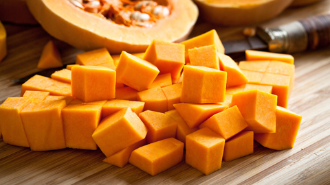 La calabaza es rica en fibra y aporta vitaminas como la A y la C.